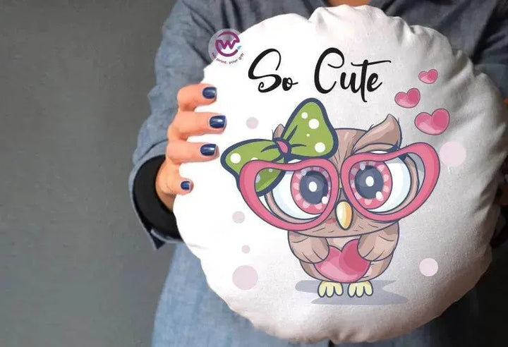 Round Cushion -Owls - WE PRINT