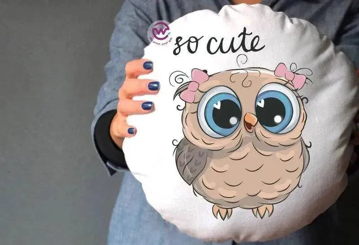 Round Cushion -Owls - WE PRINT