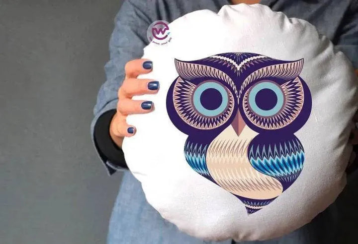 Round Cushion -Owls - WE PRINT