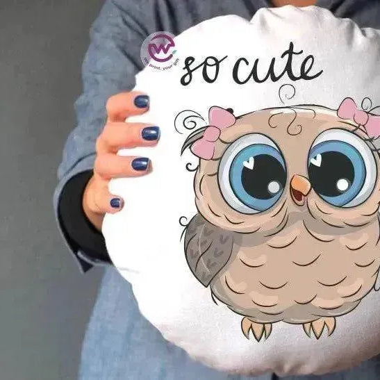 Round Cushion -Owls - WE PRINT