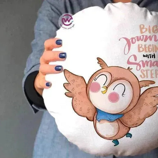 Round Cushion -Owls - WE PRINT