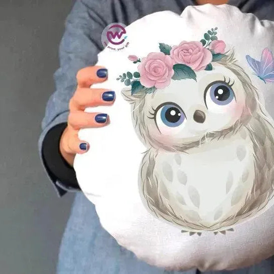 Round Cushion -Owls - WE PRINT
