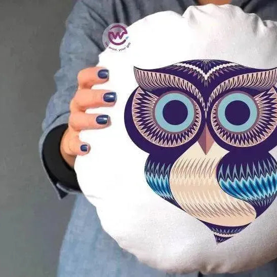 Round Cushion -Owls - WE PRINT