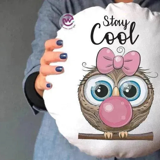 Round Cushion -Owls - WE PRINT