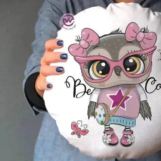 Round Cushion -Owls - WE PRINT