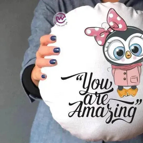 Round Cushion -Owls - WE PRINT