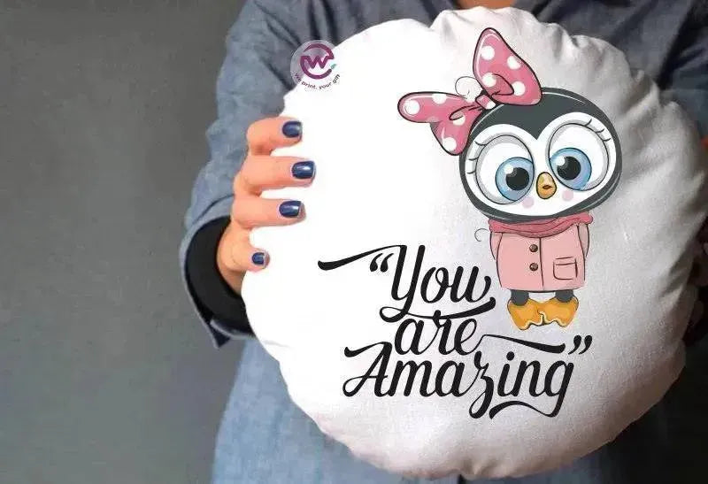 Round Cushion -Owls - WE PRINT