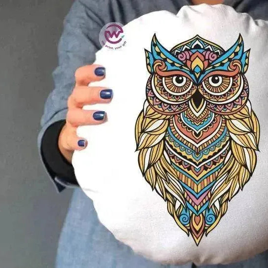 Round Cushion -Owls - WE PRINT