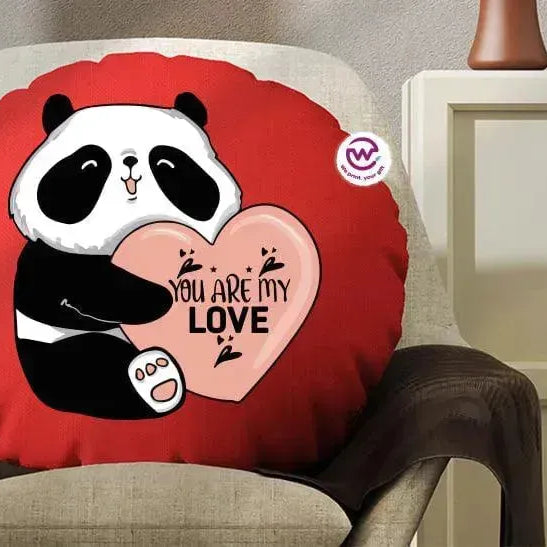 Round Cushion -Panda - WE PRINT