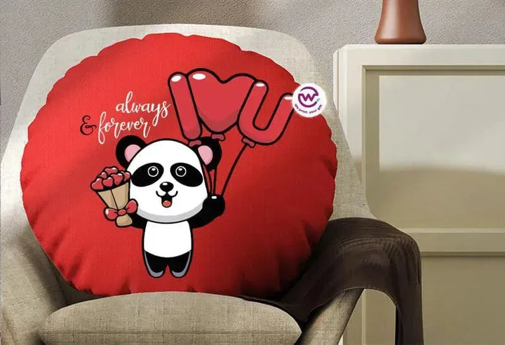 Round Cushion -Panda - WE PRINT