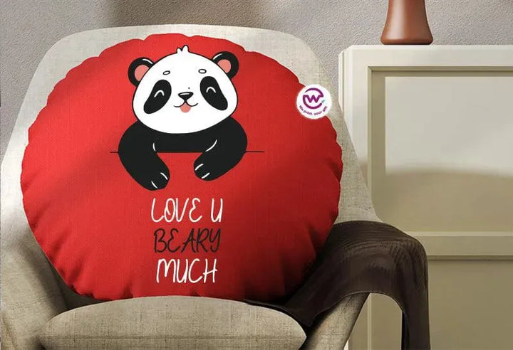 Round Cushion -Panda - WE PRINT