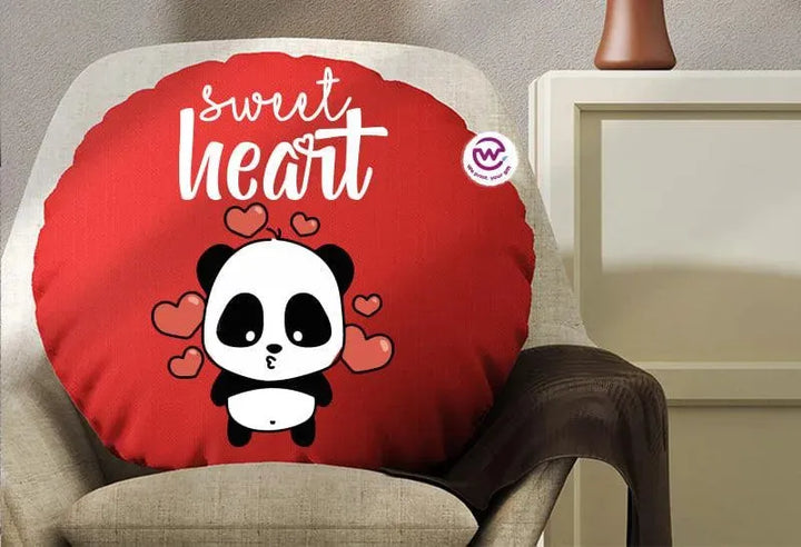 Round Cushion -Panda - WE PRINT