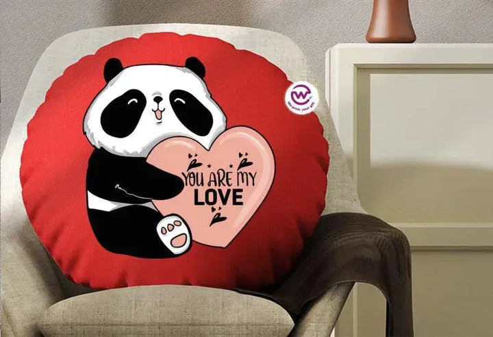 Round Cushion -Panda - WE PRINT