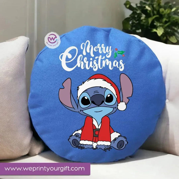 Round Cushion -stich- Christmas - WE PRINT