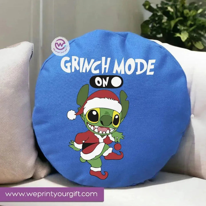 Round Cushion -stich- Christmas - WE PRINT