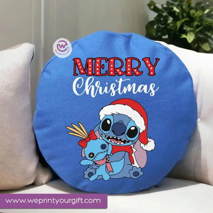 Round Cushion -stich- Christmas - WE PRINT