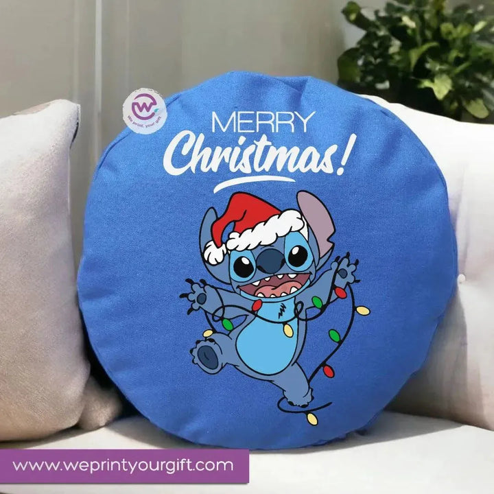 Round Cushion -stich- Christmas - WE PRINT