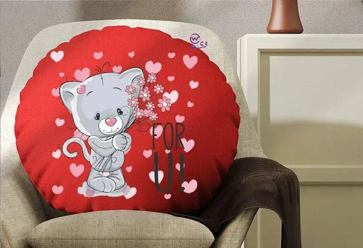 Round Cushion - Valentine's Day-1 - WE PRINT