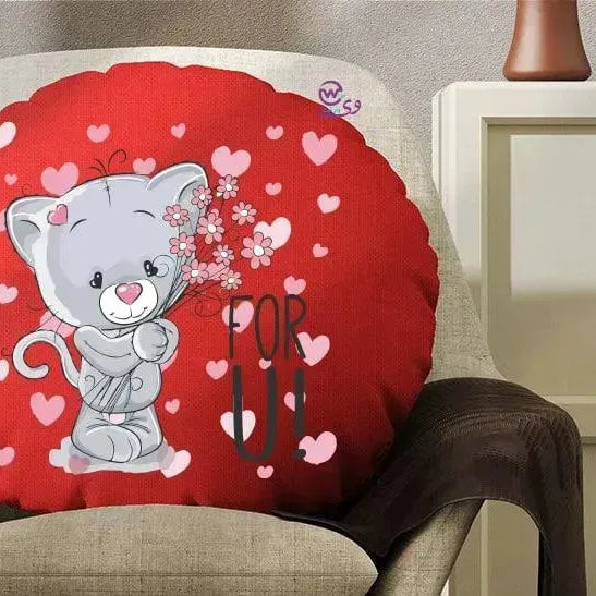 Round Cushion - Valentine's Day-1 - WE PRINT