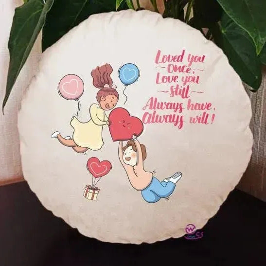 Round Cushion - Valentine's Day-2 - WE PRINT