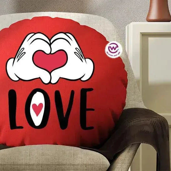 Round Cushion-Valentine - WE PRINT