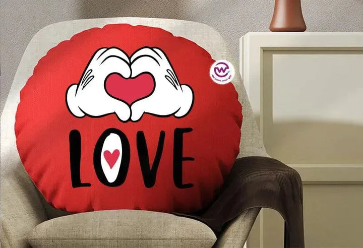 Round Cushion-Valentine - WE PRINT