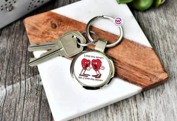 Round Metal Keychain - Lovers - WE PRINT