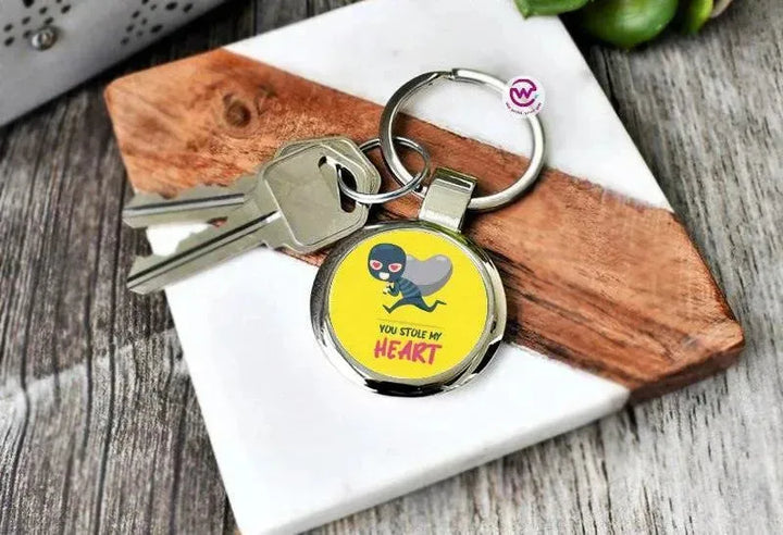 Round Metal Keychain - Lovers - WE PRINT