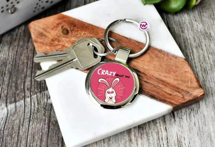 Round Metal Keychain - Lovers - WE PRINT