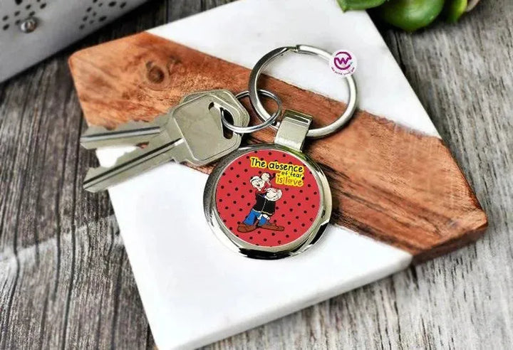 Round Metal Keychain - Lovers - WE PRINT