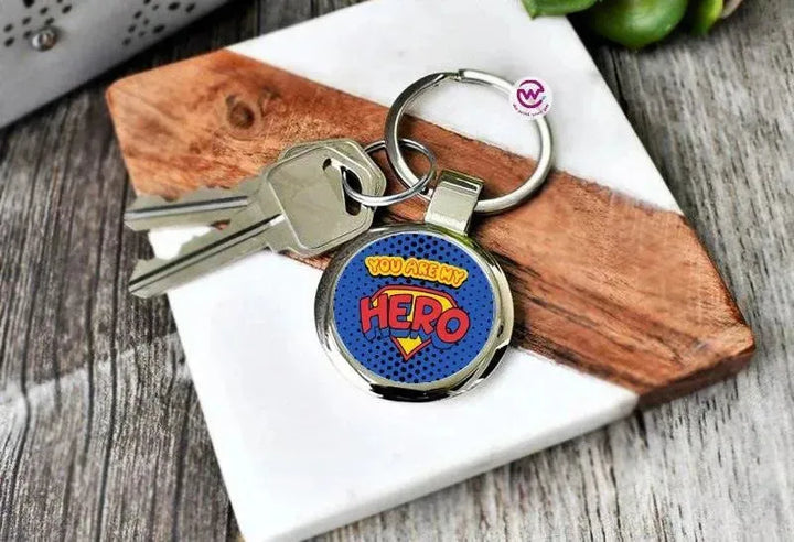 Round Metal Keychain - Lovers - WE PRINT