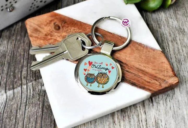 Round Metal Keychain - Lovers - WE PRINT