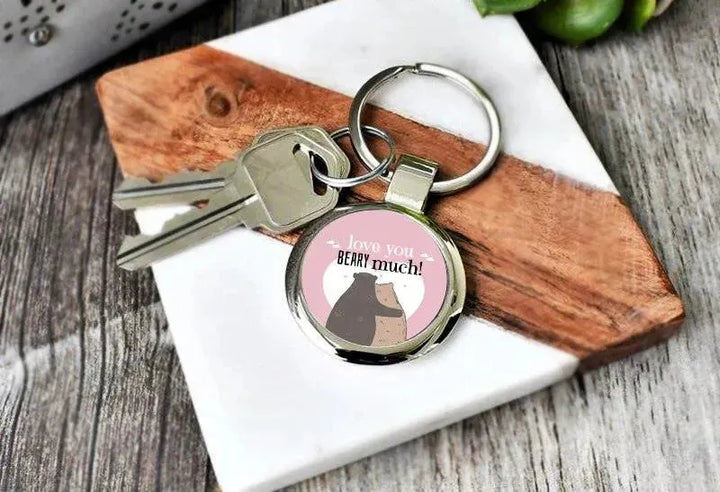 Round Metal Keychain - Lovers - WE PRINT