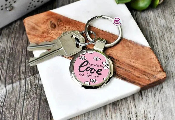 Round Metal Keychain - Lovers - WE PRINT