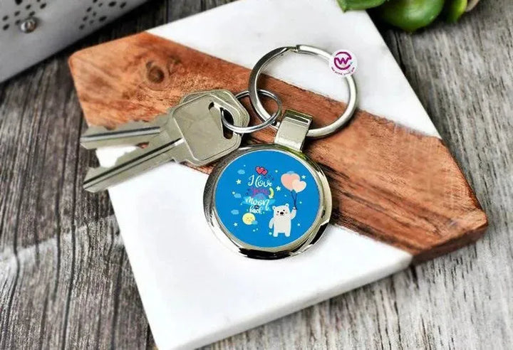 Round Metal Keychain - Lovers - WE PRINT