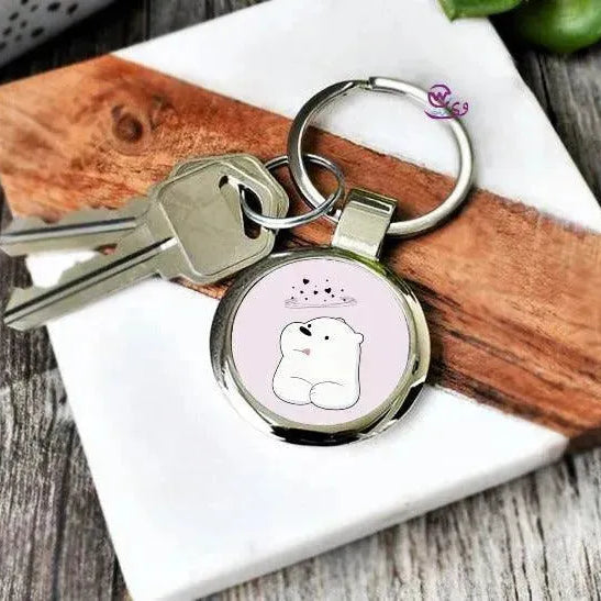Round Metal Keychain - Three Bears - WE PRINT