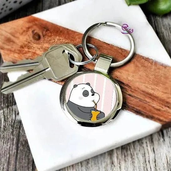 Round Metal Keychain - Three Bears - WE PRINT