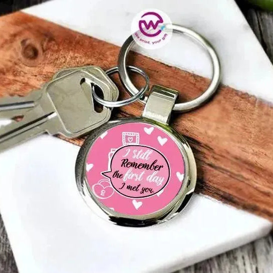 Round Metal Keychain - Valentine's Day - WE PRINT