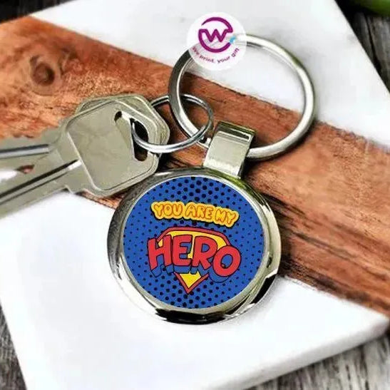 Round Metal Keychain - Valentine's Day - WE PRINT