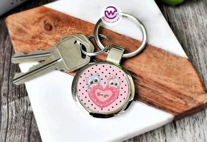 Round Metal Keychain - Valentine's Day - WE PRINT