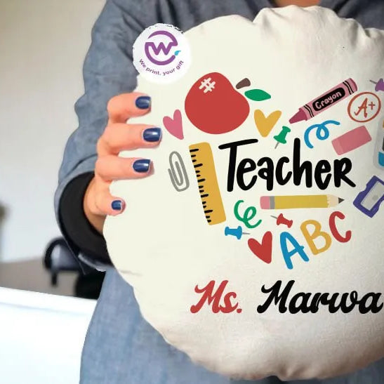 Round Pillow- Teachers Designs - WE PRINT