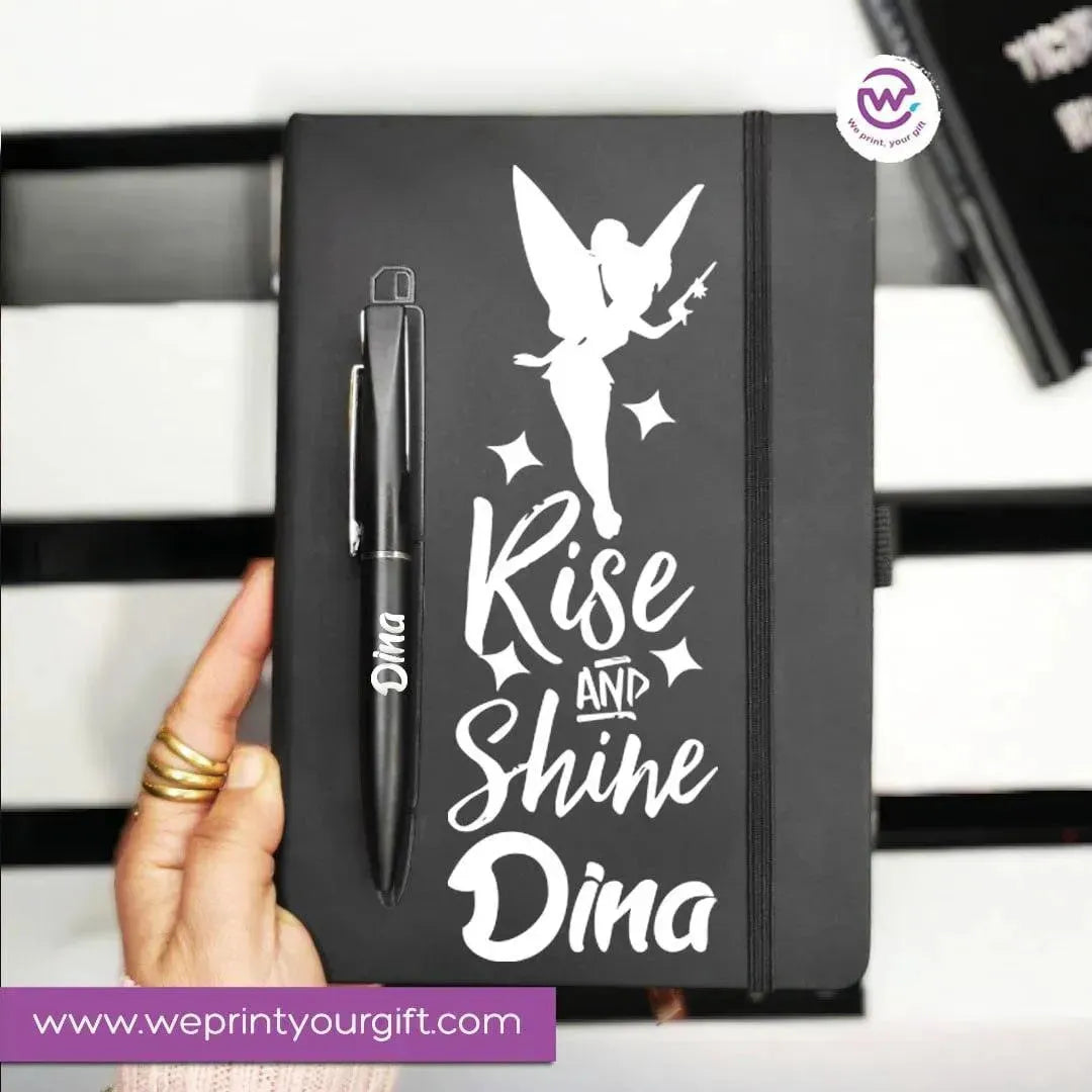 Rubber Notebook with magnetic pen - WE PRINT