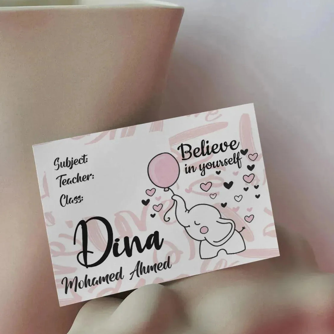 School Sticker Ticket - elephant - WE PRINT