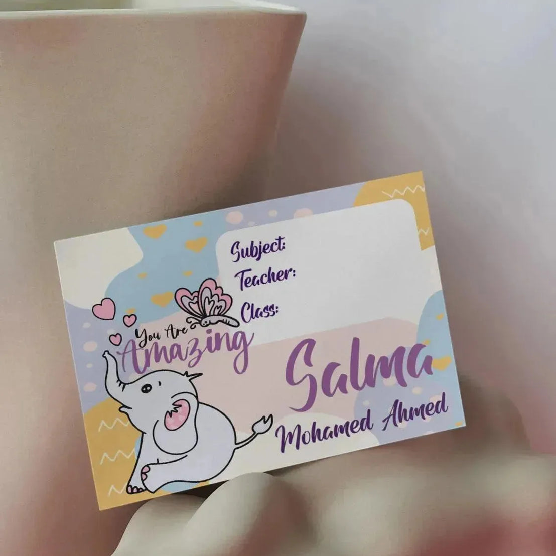 School Sticker Ticket - elephant - WE PRINT