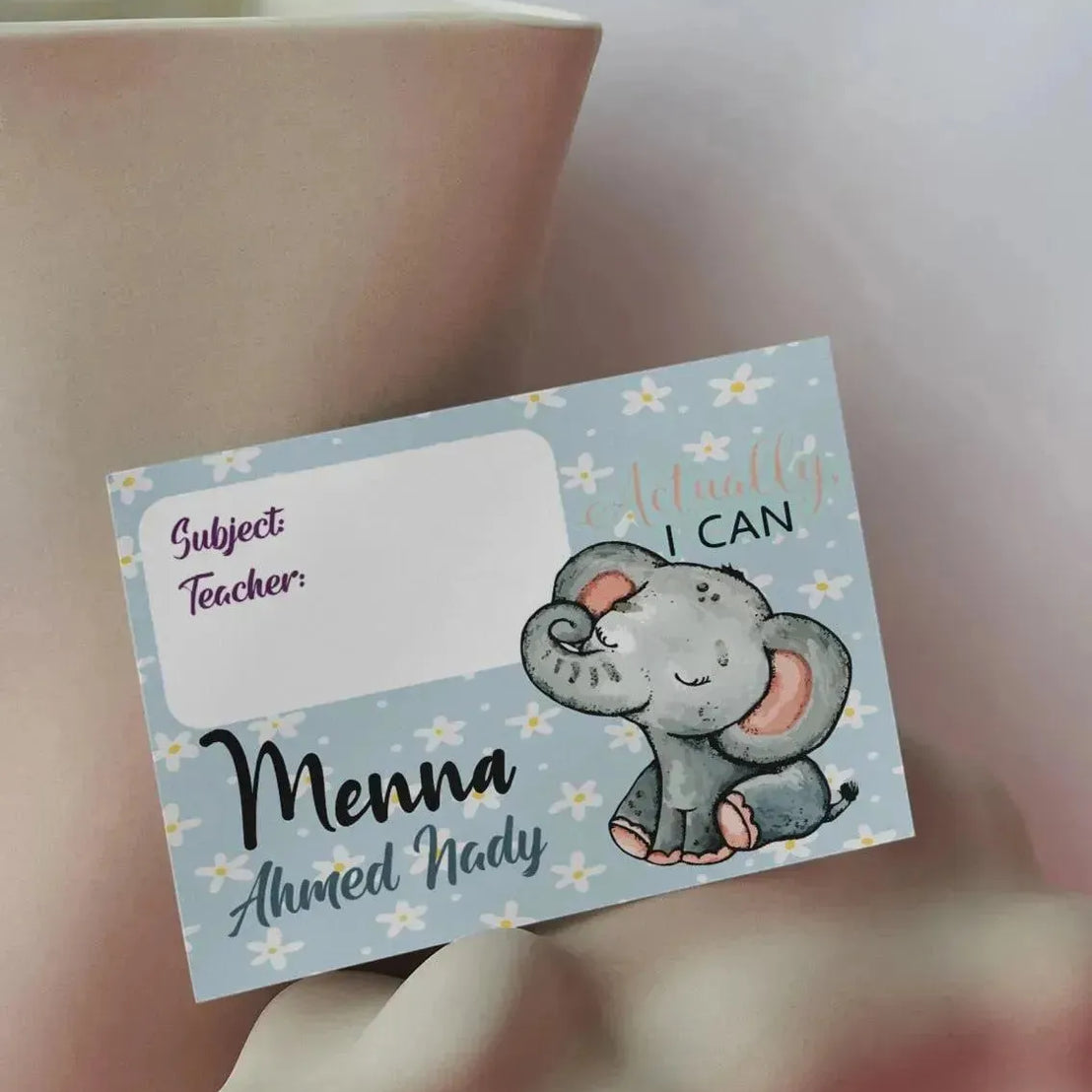 School Sticker Ticket - elephant - WE PRINT