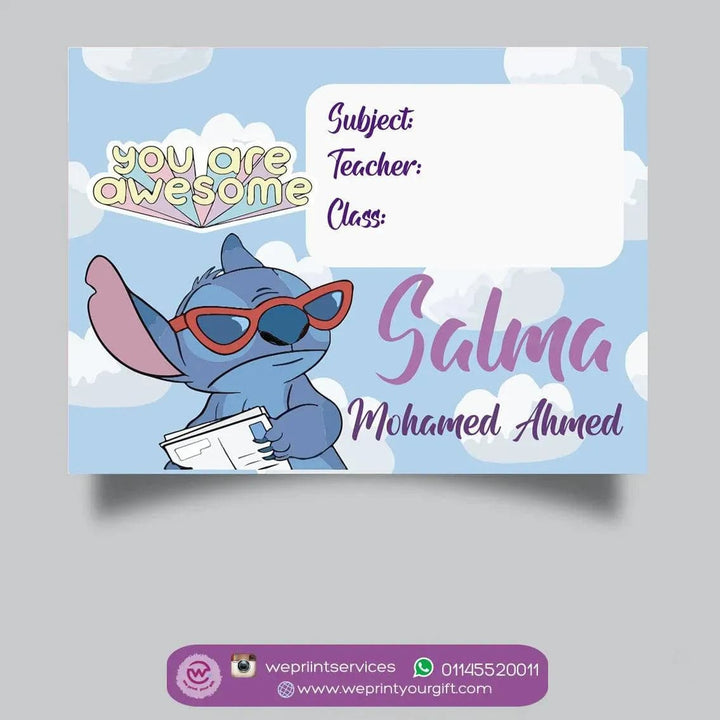 School Sticker Ticket - Stitch - WE PRINT