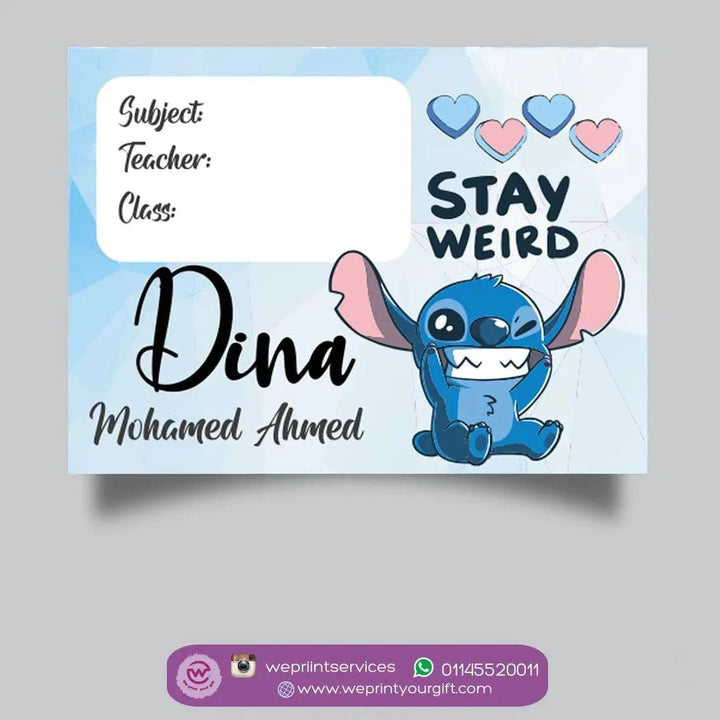 School Sticker Ticket - Stitch - WE PRINT