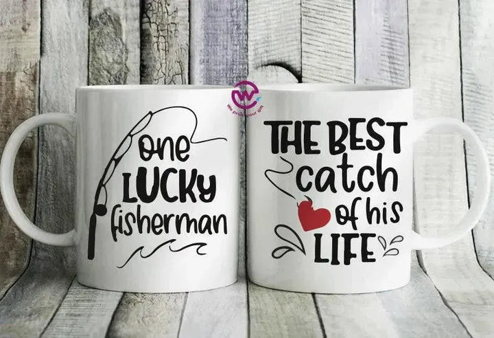 Set- ( 2 Ordinary Ceramic Mugs ) -Valentine's Day 1 - WE PRINT