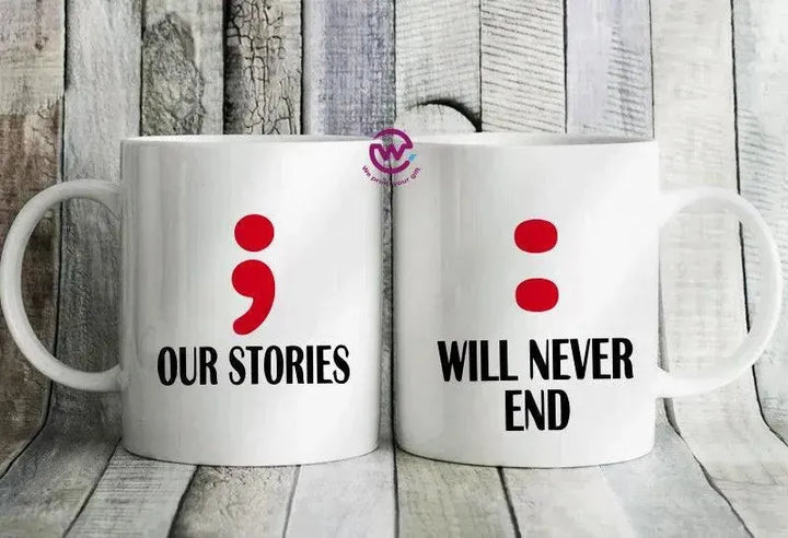 Set- ( 2 Ordinary Ceramic Mugs ) -Valentine's Day 1 - WE PRINT