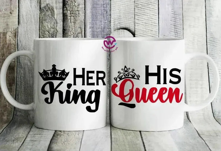 Set- ( 2 Ordinary Ceramic Mugs ) -Valentine's Day 1 - WE PRINT